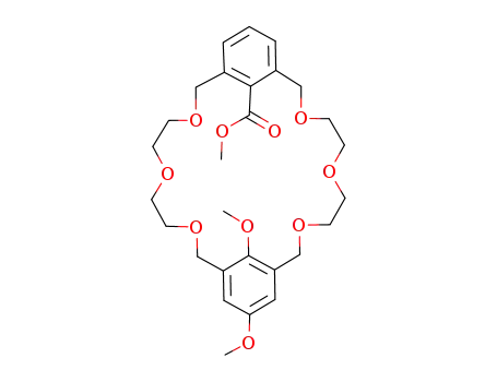 13,30-Dimethoxy-3,6,9,17,20,23-hexaoxa-tricyclo[23.3.1.1<sup>11,15</sup>]triaconta-1<sup>(29)</sup>,11,13,15<sup>(30)</sup>,25,27-hexaene-29-carboxylic acid methyl ester