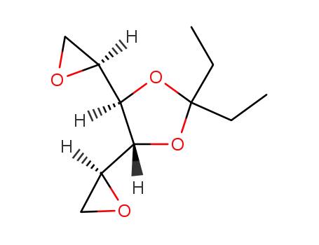 Molecular Structure of 152832-46-7 ((4R,5R)-2,2-Diethyl-4,5-bis-(S)-oxiranyl-[1,3]dioxolane)
