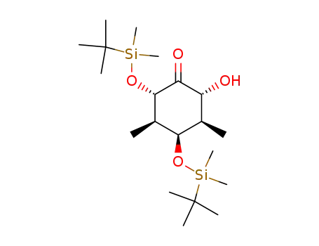 (1R*,2S*,3S*,5R*,6R*)-tert-butyldimethyl<(3-((tert-butyldimethylsilyl)oxy)-2,6-dimethyl-5-hydroxy-4-oxo-1-cyclohexyl)oxy>silane