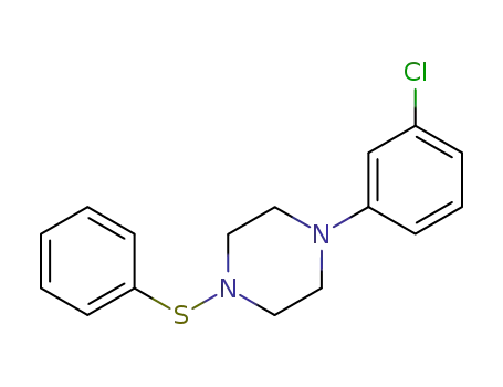 Molecular Structure of 63633-92-1 (Piperazine, 1-(3-chlorophenyl)-4-(phenylthio)-)