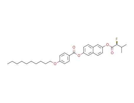 Molecular Structure of 143238-68-0 (Benzoic acid, 4-(decyloxy)-,
6-(2-fluoro-3-methyl-1-oxobutoxy)-2-naphthalenyl ester, (S)-)