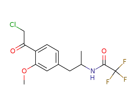 Molecular Structure of 152623-98-8 (N-(trifluoroacetyl)-1-<3-methoxy-4-(chloroacetyl)phenyl>-2-aminopropane)