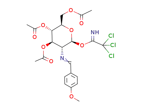 3,4,6-tri-O-acetyl-2-deoxy-2-p-methoxybenzylideneamino-β-D-glucopyranosyl trichloroacetimidate