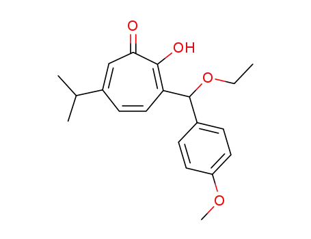 Molecular Structure of 92832-11-6 (3-(α-ethoxy-4-methoxybenzyl)-6-isopropyltropolone)