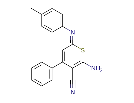 2H-Thiopyran-5-carbonitrile,
6-amino-2-[(4-methylphenyl)imino]-4-phenyl-