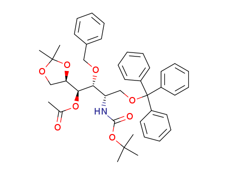2-DEOXY-2-[[(T-BUTOXY)CARBONYL]AMINO]-5,6-O-(ISOPROPYLIDENE)-3-O-BENZYL-1-O-(TRIBENZYL)-D-GALACTITOL 4-ACETATE