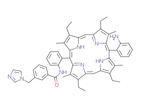 trans-5-(o-aminophenyl)-15-<o-<m-(α-N-imidazolyl)toluamido>phenyl>-2,8,12,18-tetraethyl-3,7,13,17-tetramethylporphyrin