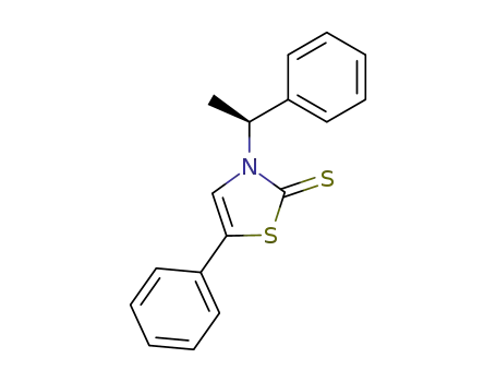 Molecular Structure of 105615-79-0 (2(3H)-Thiazolethione, 5-phenyl-3-(1-phenylethyl)-, (S)-)
