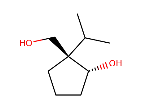 Molecular Structure of 124941-16-8 (Cyclopentanemethanol, 2-hydroxy-1-(1-methylethyl)-, trans- (9CI))