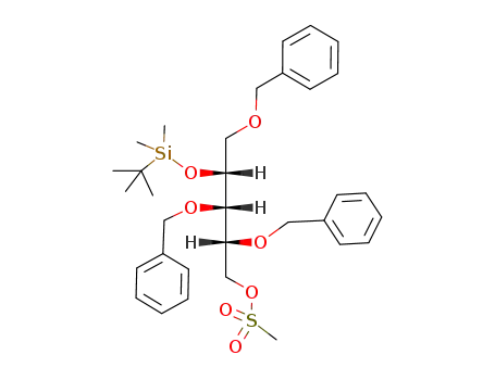 Methanesulfonic acid (2R,3S,4R)-2,3,5-tris-benzyloxy-4-(tert-butyl-dimethyl-silanyloxy)-pentyl ester
