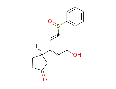 (1'RS,2'E,3RS,R<sub>S</sub>S<sub>S</sub>)-3-<1'-(2''-hydroxyethyl)-3'-(phenylsulfinyl)prop-2'-enyl>cyclopentanone