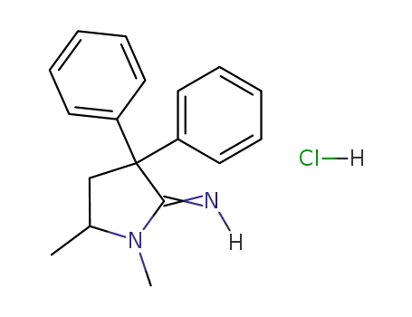 Molecular Structure of 17268-74-5 (1,5-dimethyl-3,3-diphenyl-pyrrolidin-2-imine hydrochloride)
