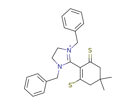 Molecular Structure of 103681-73-8 (1,3-Cyclohexanedithione,
2-[1,3-bis(phenylmethyl)-2-imidazolidinylidene]-5,5-dimethyl-)