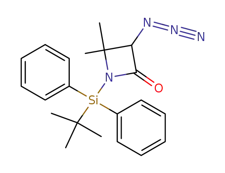 Molecular Structure of 80541-89-5 (2-Azetidinone, 3-azido-1-[(1,1-dimethylethyl)diphenylsilyl]-4,4-dimethyl-)