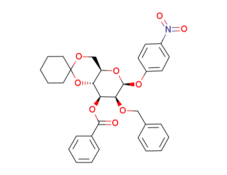 p-nitrophenyl 3-O-benzoyl-2-O-benzyl-4,6-O-cyclohexylidene-β-D-mannopyranoside