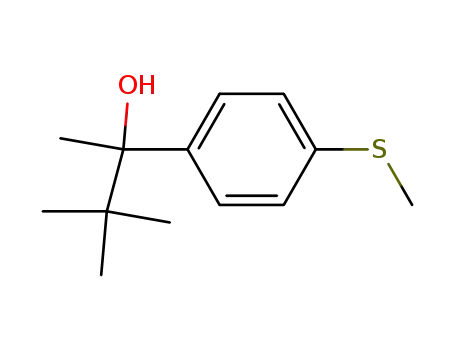 Molecular Structure of 147611-08-3 (3,3-Dimethyl-2-(4-methylsulfanyl-phenyl)-butan-2-ol)