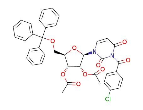 Acetic acid (2R,3R,4R,5R)-4-acetoxy-5-[3-(4-chloro-benzoyl)-2,4-dioxo-3,4-dihydro-2H-pyrimidin-1-yl]-2-trityloxymethyl-tetrahydro-furan-3-yl ester