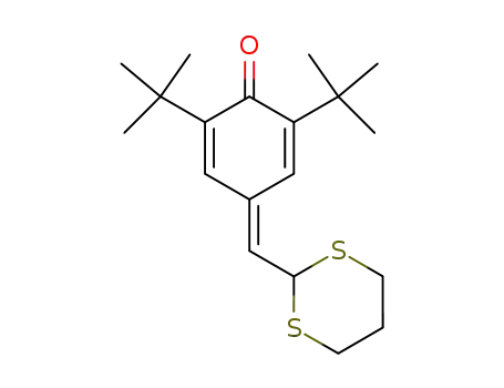2,6-di-t-butyl-4-<(1,3-dithian-2-yl)-methylene>-cyclohexa-2,5-diene-1-one