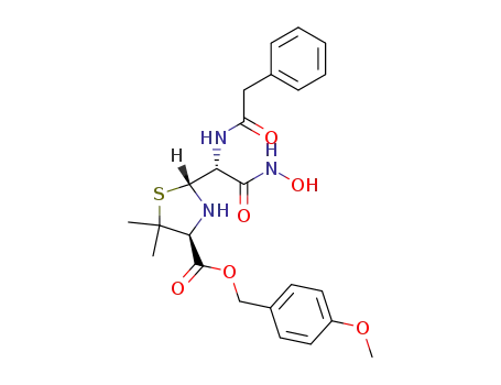 (2R,4S)-2-((R)-Hydroxycarbamoyl-phenylacetylamino-methyl)-5,5-dimethyl-thiazolidine-4-carboxylic acid 4-methoxy-benzyl ester