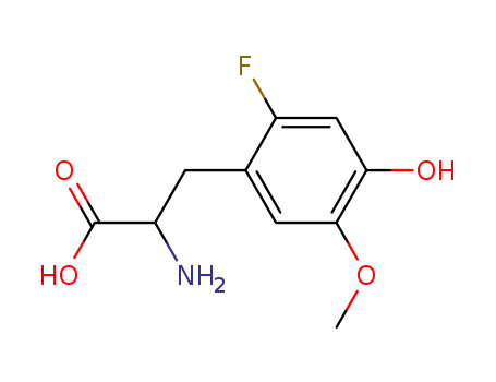 Molecular Structure of 114077-01-9 (3-O-Methyl-6-fluoro-L-Dopa, OMFD)