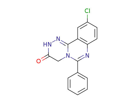 Molecular Structure of 89782-46-7 (2H-[1,2,4]Triazino[4,3-c]quinazolin-3(4H)-one, 10-chloro-6-phenyl-)