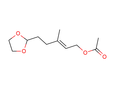 2-Penten-1-ol, 5-(1,3-dioxolan-2-yl)-3-methyl-, acetate, (E)-