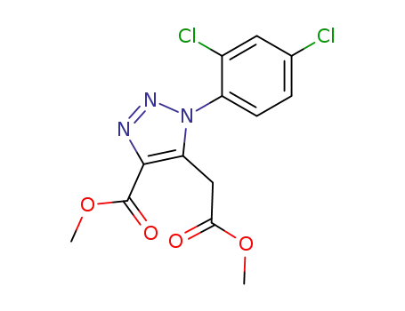 Molecular Structure of 114462-80-5 (METHYL 1-(2,4-DICHLOROPHENYL)-5-(2-METHOXY-2-OXOETHYL)-1H-1,2,3-TRIAZOLE-4-CARBOXYLATE)