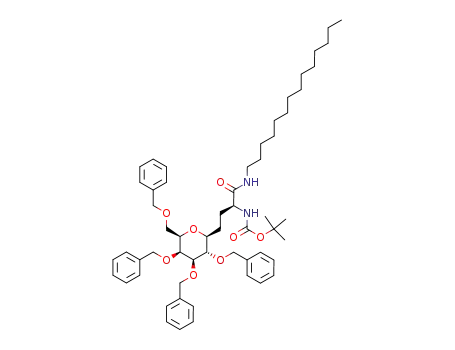 [(S)-1-Tetradecylcarbamoyl-3-((2S,3S,4R,5S,6R)-3,4,5-tris-benzyloxy-6-benzyloxymethyl-tetrahydro-pyran-2-yl)-propyl]-carbamic acid tert-butyl ester