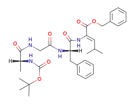 t-butoxycarbonyl-D-alanyl-glycyl-L-phenylalanyl-(Z)-α,β-dehydroleucine benzyl ester