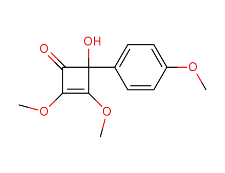 Molecular Structure of 112597-28-1 (2-Cyclobuten-1-one, 4-hydroxy-2,3-dimethoxy-4-(4-methoxyphenyl)-)