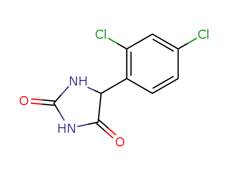 Molecular Structure of 64464-10-4 (5-(2,4-dichlorophenyl)imidazolidine-2,4-dione)