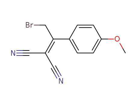 Molecular Structure of 75562-68-4 (Propanedinitrile, [2-bromo-1-(4-methoxyphenyl)ethylidene]-)