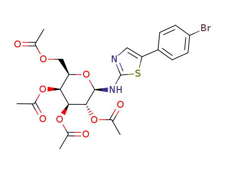 5-(p-bromophenyl)-2-(2,3,4,6-tetra-O-acetyl-β-D-galactopyranosylamino)thiazole