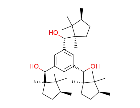 1,3,5-Tris<(S)-hydroxy<(1R,3S)-1,2,2,3-tetramethylcyclopentyl>methyl>benzol