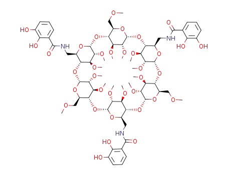 6<sup>A</sup>,6<sup>C</sup>,6<sup>E</sup>-Triamino-N,N',N''-tris-(3,2-dihydroxybenzoyl)pentadeca-O-methyl-α-cyclodextrin
