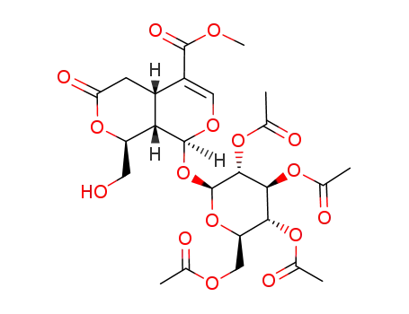 methyl (1S,4aS,8R,9S,9aS)-8-hydroxymethyl-6-oxo-1-(2',3',4',6'-tetraacetyl-β-D-glucopyranosyloxy)-1,4a,5,6,8,8a-hexahydropyrano<3,4-c>pyran-4-carboxylate