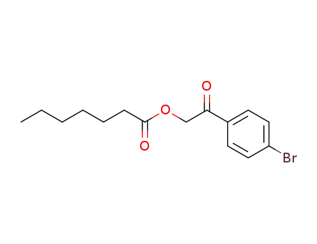 Molecular Structure of 7498-81-9 (2-(4-bromophenyl)-2-oxoethyl heptanoate)