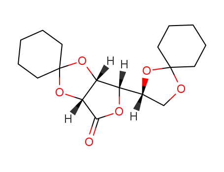 Molecular Structure of 119680-72-7 (2,3:5,6-O-dicyclohexylidene D-gulono-lactone)
