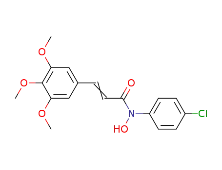 Molecular Structure of 91097-78-8 (N-(4-Chlorophenyl)-N-hydroxy-3-(3,4,5-trimethoxyphenyl)propenamide)