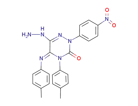 1,2,4-Triazine-3,6-dione,
tetrahydro-4-(4-methylphenyl)-5-[(4-methylphenyl)imino]-2-(4-nitrophenyl
)-, 6-hydrazone