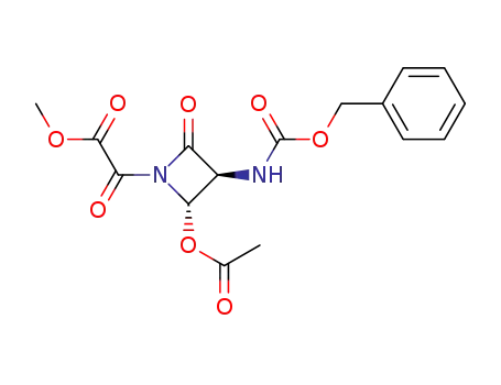 ((2S,3S)-2-Acetoxy-3-benzyloxycarbonylamino-4-oxo-azetidin-1-yl)-oxo-acetic acid methyl ester