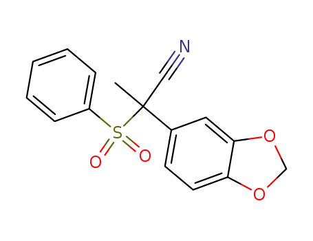 2-Benzenesulfonyl-2-benzo[1,3]dioxol-5-yl-propionitrile