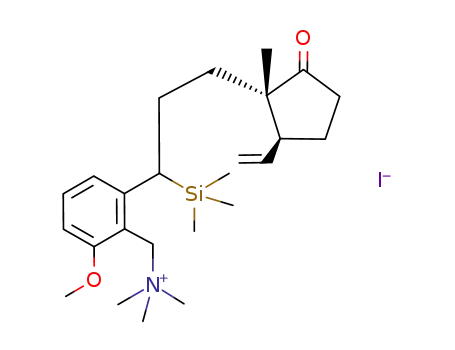 {2-Methoxy-6-[3-((1S,5S)-1-methyl-2-oxo-5-vinyl-cyclopentyl)-1-trimethylsilanyl-propyl]-benzyl}-trimethyl-ammonium; iodide