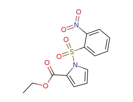 Molecular Structure of 142529-00-8 (1H-Pyrrole-2-carboxylic acid, 1-[(2-nitrophenyl)sulfonyl]-, ethyl este r)
