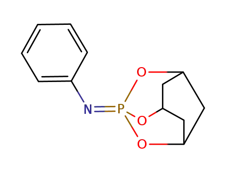 Molecular Structure of 75543-69-0 (Phenyl-(2,8,9-trioxa-1λ<sup>5</sup>-phospha-tricyclo[3.3.1.1<sup>3,7</sup>]dec-1-ylidene)-amine)