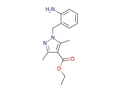 1H-Pyrazole-4-carboxylic acid,
1-[(2-aminophenyl)methyl]-3,5-dimethyl-, ethyl ester