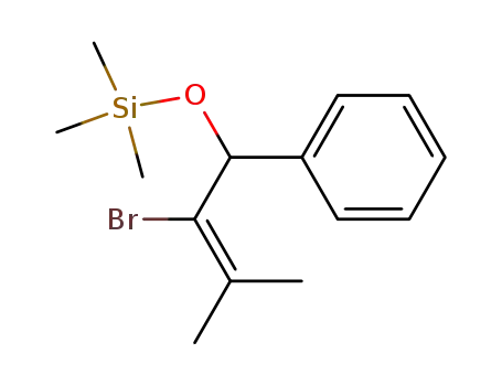 Molecular Structure of 90598-30-4 (Silane, [(2-bromo-3-methyl-1-phenyl-2-butenyl)oxy]trimethyl-)
