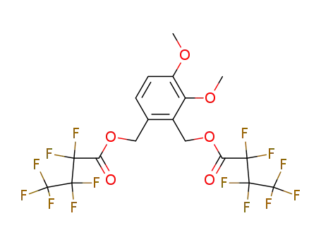 Molecular Structure of 100334-40-5 (3,4-dimethoxy-o-phenylenedimethylene bis(heptafluorobutyrate))
