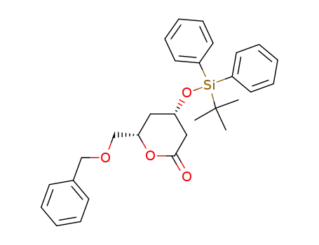 (4S,6S)-3-diphenyl-t-butylsilyloxy-6-benzoyloxymethyltetrahydropyran-2-one