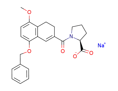 Sodium; (S)-1-(8-benzyloxy-5-methoxy-3,4-dihydro-naphthalene-2-carbonyl)-pyrrolidine-2-carboxylate